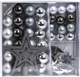 H&S Collection Ambiance 45-delige Kerstversieringset grafietkleurig