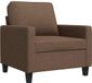 vidaXL Fauteuil 60 cm tissu marron