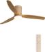 Create Stille 40W Plafondventilator met Licht en Afstandsbediening - Zand/Licht Houtlook - Ø 112 cm