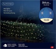 Lumineo Nostalux Selectie LED Netverlichting - 3 x 3 meter - 384 lampjes - zwart snoer
