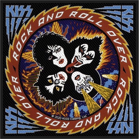 Kiss Rock & Roll over Unisex Patch - meerkleurig