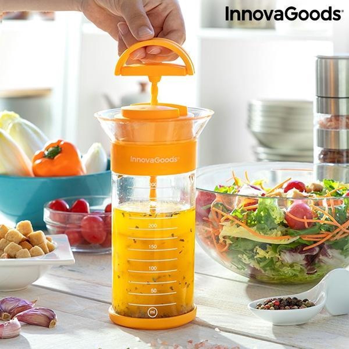 Innovagoods Saus- en Vinaigrette Blender - met Recepten Dressix