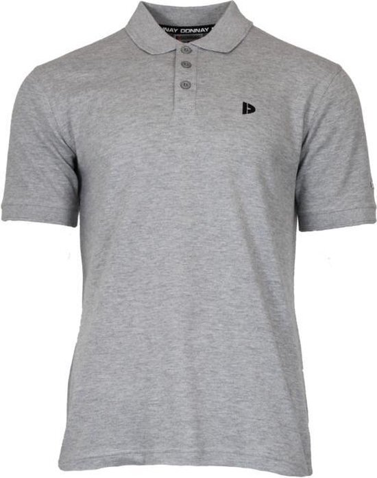 Donnay Polo - Sportpolo - Heren - Maat L - Licht grijs gemeleerd