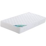 Lot de 2 matelas 90x200 x 21 cm + 2 protège-matelas + 2 oreillers visco - très ferme - Aertech+ 35 kg/m3 HR haute densité - 5 zones de confort