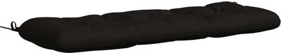 vidaXL Bankkussen VIANEN 100% Polyester Zwart 130 x 40 x 12 cm