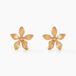 Zinnia Boucles D'oreilles Puces Plaqué Or Jaune