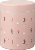 Fresk Thermos Lunchbox 500 ml - RVS Voedselcontainer – BPA-vrij – Lekvrije dop – Thermosbeker – Food Jar tot 6 Uur Warm – Lunchpot - Voedselpot - Roze - Seahorse