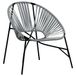 VidaXL Tuinstoel Egg Polyrattan Zwart en Lichtgrijs