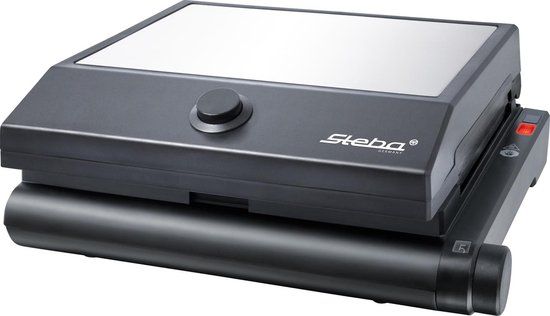 Steba SG55 - 3-in-1 Contactgrill/Tostimaker/Wafelijzer - 1100W - RVS/Zwart