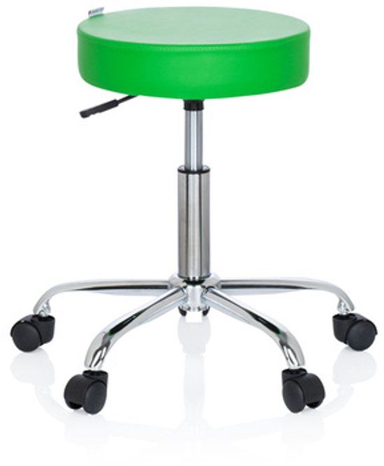 hjh OFFICE Werkkruk OPERATOR II Kunstleder Groen Chroom