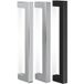 Mital NADJA poignée de porte en verre en métal chromé poli - 160 mm