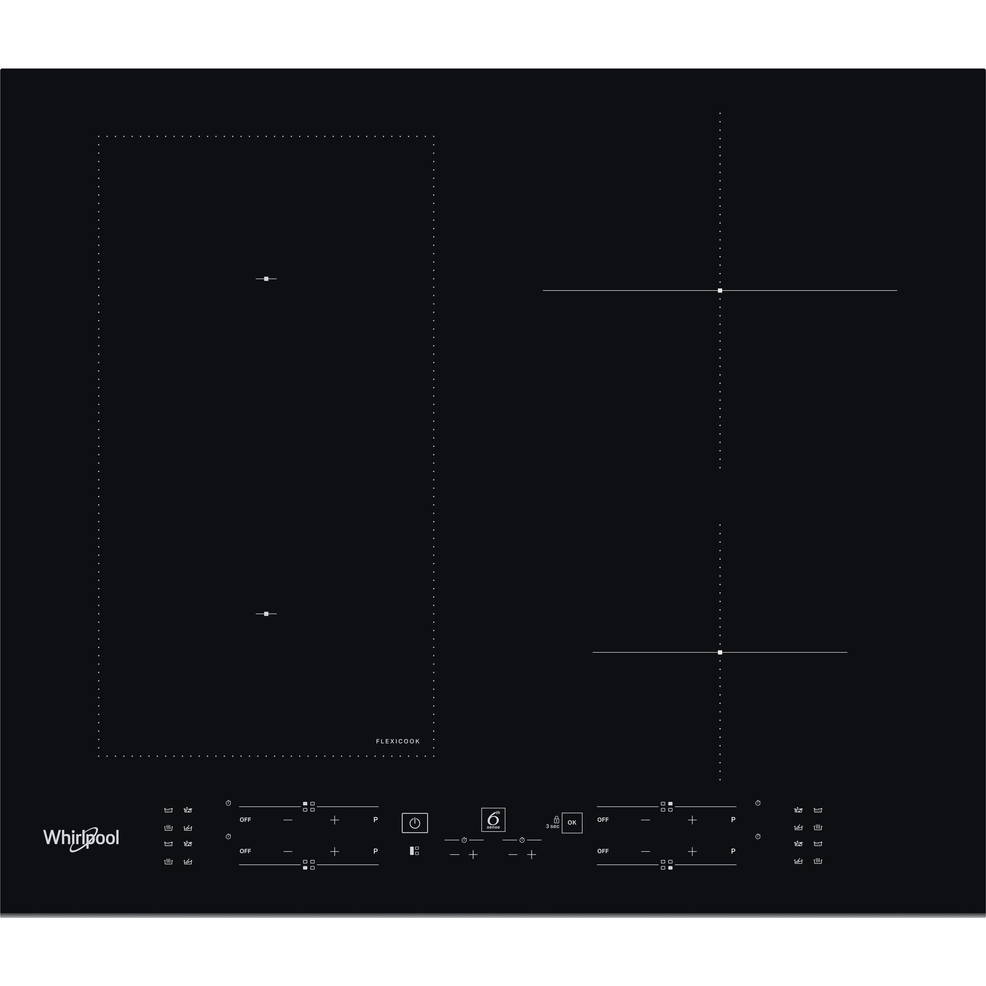 Whirlpool WL B1160 BF Zwart Ingebouwde Inductiekookplaat - 4 Zones