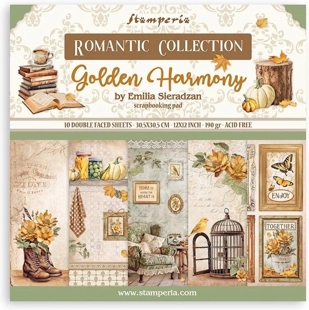 Stamperia - Golden Harmony 12x12 Inch Paper Pack (SBBL160)