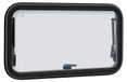 Fenêtre de camping-car - 700x400 mm, double fenêtre coulissant en acrylique - Stores occultants - Moustiquaire - Cadre en aluminium pour épaisseur de paroi de 28-40 mm - Noir