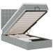 vidaXL Ottoman Bed with Mattress Light Grey Fabric 160x200cm