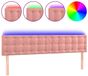 vidaXL Hoofdbord LED 180x5x78/88 cm velours rose