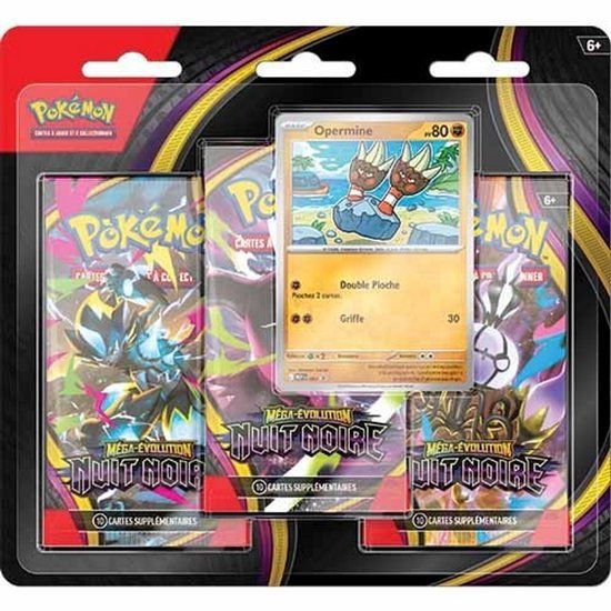POKEMON - Mega-Evolution 05 Nuit Noire Blister 3 Boosters - FR - Frans - Franstalig - Pitch Black