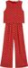 WE Fashion Meisjes jumpsuit met open rug - Rood - Maat 170