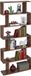 Merkloos Relaxdays Boekenkast - 6 planken - open - 190,5 x 80 x 23 cm - bruin
