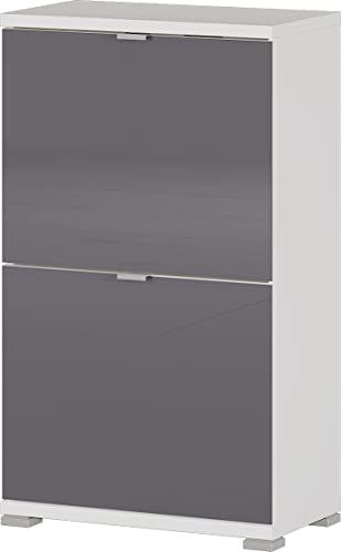 Germania Colorado 3-delige schoenenkastset - Wit/Grafiet - 54 x 91 x 30 cm