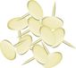 Alco Prikbord punaises met platte kop - set 600x stuks - goud - metaal