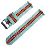 NATOS.com DKM B.V. Two Piece NATO RAF Tweedelige NATO Horlogeband Nylon Gulf Le Mans 18mm Blauw Zwart Oranje