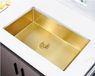 Merkloos / Sans marque Wan GmbH Kleine spoelbak - Mini keukenspoelbak - Compact koken - Roestvrij staal - 38x26x21 cm - Goud