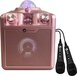 N-GEAR Disco Star 710 Space Pink - Karaoke Set with Bluetooth Speaker, Star Projector & 2 Microphones