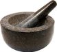 Jade Temple steenvijzel met stamper, in set, effectieve en eenvoudige vijzel van massief graniet met een diameter van 18 cm en hoogte van 8,5 cm (18 x 8.5 cm)