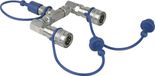 Showtec CO2 T-Stuk 3/8 Q-Lock 2-weg Splitter