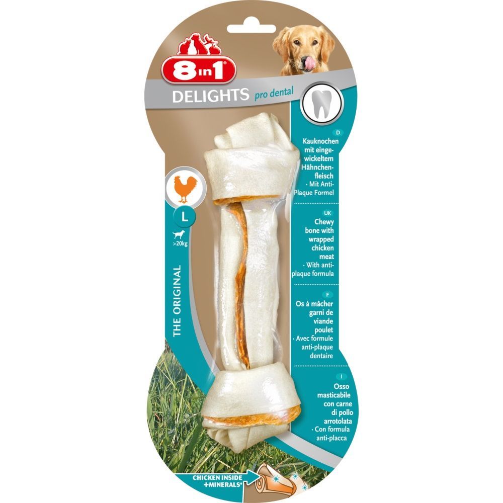8in1 Delights Pro Dental Kip L - 6 stuks