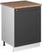 Vicco Wastafelkast Fame-Line, Anthrazit-Gold Landhaus/Wit, 60 cm