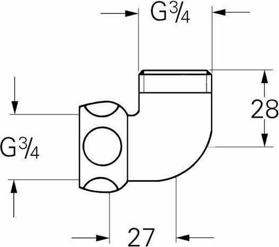 GROHE 12419000 - Sanitaire Kranen Onderdeel - RVS - 5 Jaar Garantie