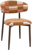 DÉJA Living Eetkamerstoel Skara - Terracotta/Walnoot - Set van 2