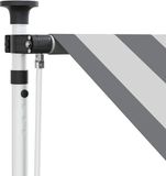 vidaXL Handmatig uitschuifbare luifel antraciet en wit 300 cm