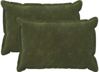 vidaXL - Kussensloop - 2 pcs - HOUTEN - Groen - 50 x 75 cm - Microfiber Fleece