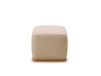 Pouf en bois et coton beige 50x50xh43 cm
