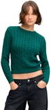 Superdry - Essentials SD&CO Kabelgebreide Trui Dames Sharp Green XXS