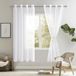 DWCN Sheer Voile gordijn, transparant, gordijn met ingestanste ringen, 2 stuks, met ogen, voor woonkamer, babykamer, slaapkamer, wit, 183 x 140 cm (h x b)