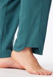 SCHIESSER Dames Pyjamabroek Mix+ Relax Effen Groen Katoen Maat 36-38