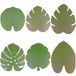 Set Jungle Set van 6 placemats met tropisch blad