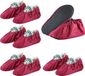 NCD E-Commerce Handel GmbH Paire de couvre-chaussures réutilisables, antidérapants, lavables, anti-poussière, adaptés à la protection des sols et des tapis à la maison, Rouge vin