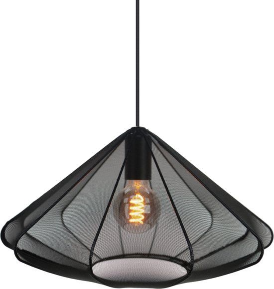 EGLO Dolwen Hanglamp - Ø 42,5 cm - Zwart - Textiel