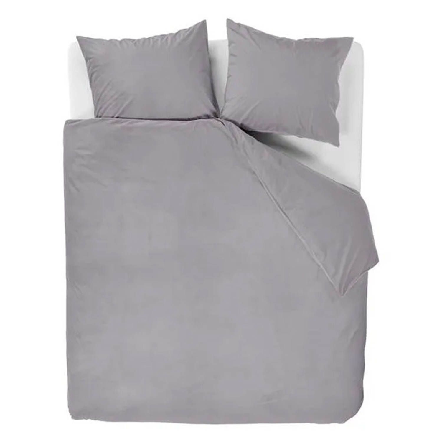 At Home by Beddinghouse Dekbedovertrek Cosy Corduroy - Lichtgrijs - 140x200/220 cm