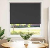Maison Exclusive - Store occultant noir, 105x150 cm. Largeur du tissu : 100,7 cm