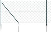 vidaXL Gaashek met grondpennen 10 x 1,2 m PVC-Coated Staal Groen Mesh