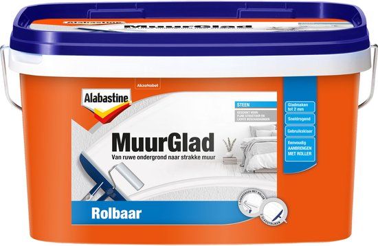 Alabastine Muurglad Rolbaar - Wit - 2,5 liter