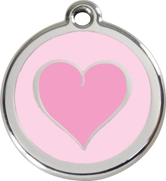 Red Dingo Hondenpenning 38 mm hart roze-roze