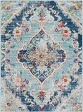 Surya Romy vloerkleed vintage oosters meerkleurig blauw