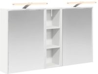 vidaXL Badkamerkast - set - 3 - st - 106 - x - 16 - x - 62,5 - cm - Bewerkt - hout